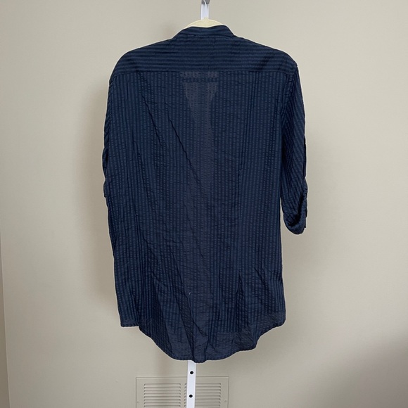 Zara Man Blue Pinstripe button down - Picture 2 of 4